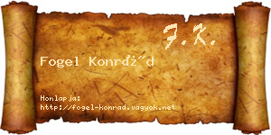 Fogel Konrád névjegykártya