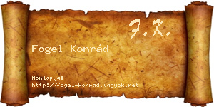 Fogel Konrád névjegykártya
