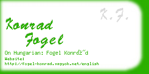 konrad fogel business card